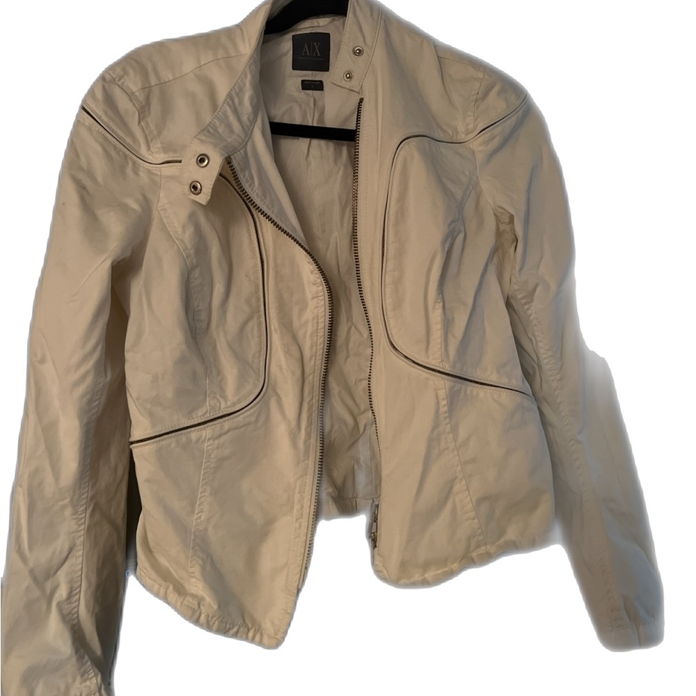 White Armani exchange jacket very stylish not jeans